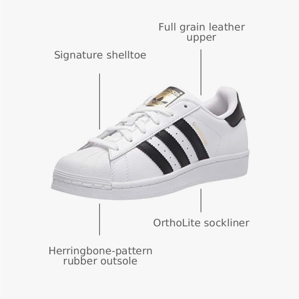 Boys Adidas Original Superstar shoes